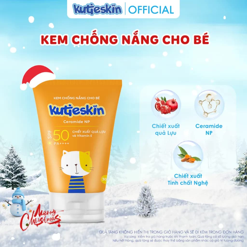 Kem chống nắng cho bé Kutieskin 30g SPF 50 PA++++