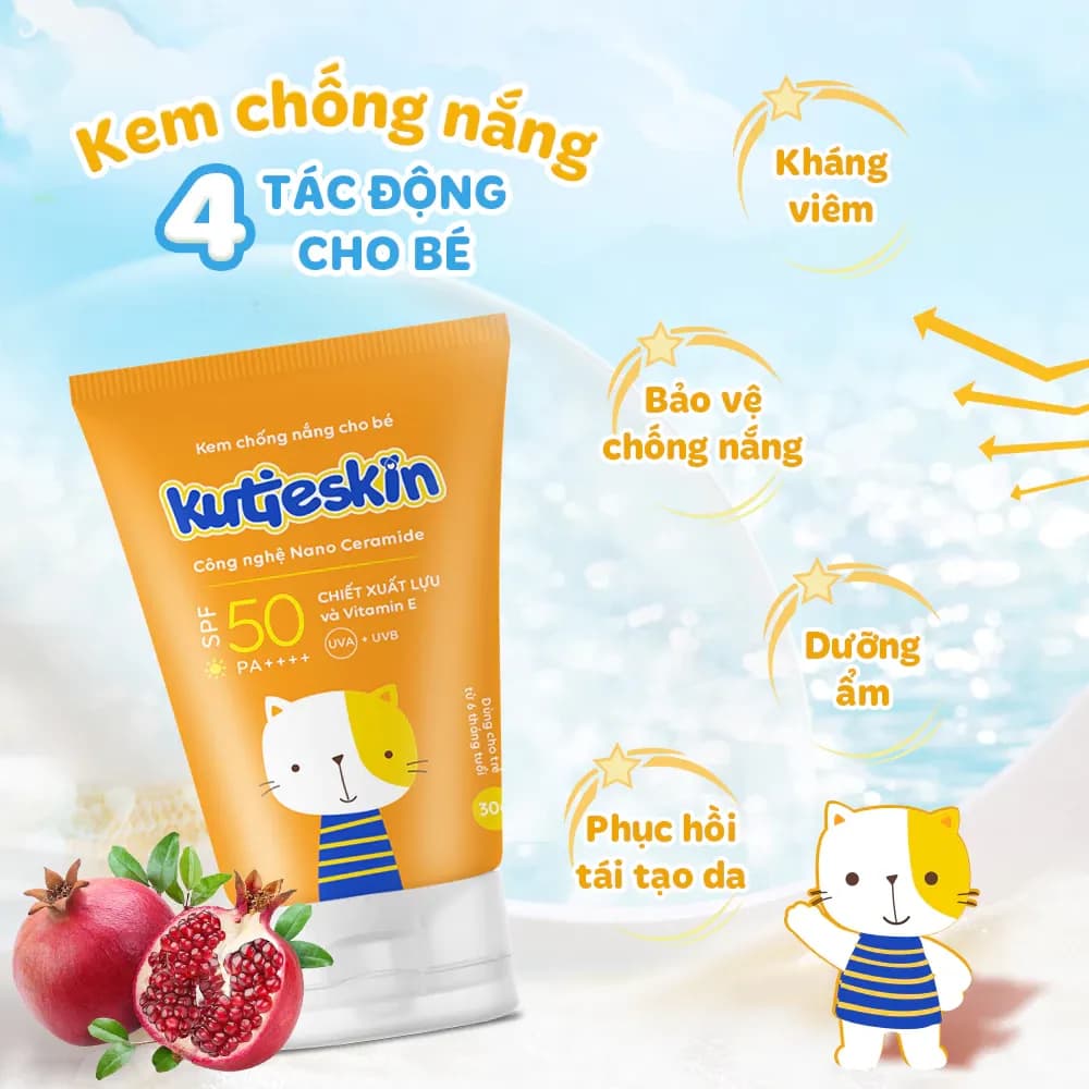 Kem chống nắng cho bé Kutieskin: Lựa chọn an toàn từ thiên nhiên