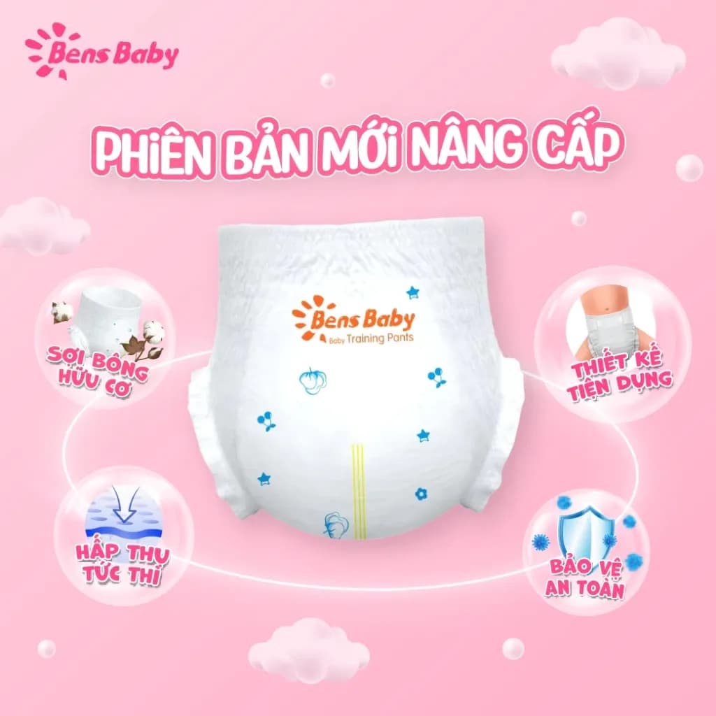 Đánh Giá Bỉm Quần Bens Baby: Tã Quần Giá Rẻ, Siêu Mỏng Cho Bé Nội Địa Trung