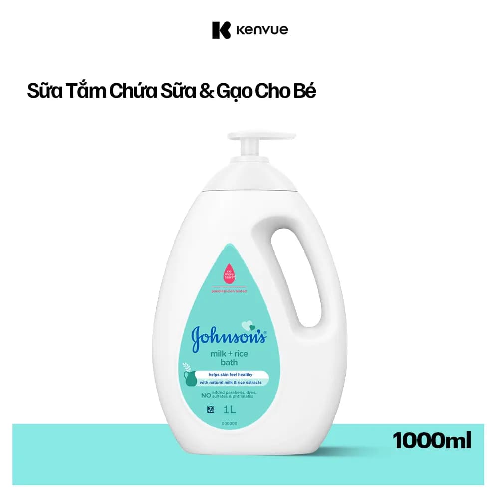 Sữa tắm Johnson's Baby chứa sữa và gạo 1000ml